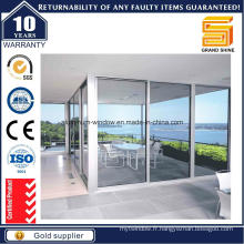 Intérieur / Extérieur Patio Aluminium / Aluminium Porte coulissante et pliante en verre